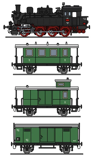 Classic steam train — Stock Vector