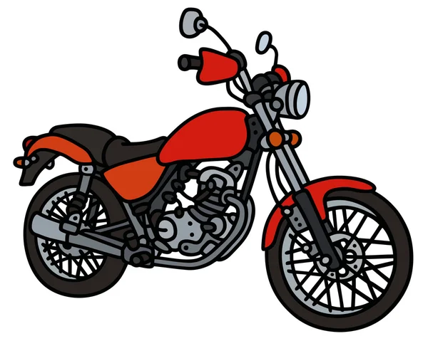 Červená motorka — Stockový vektor