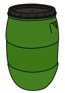 Yeşil plastik varil