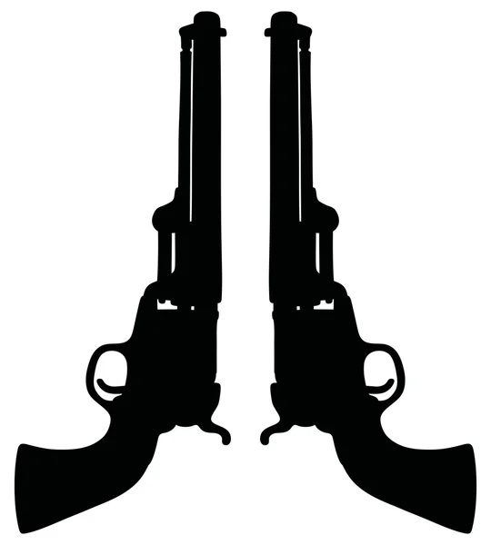 Урожай американський револьвери під патрон Флобера — стоковий вектор