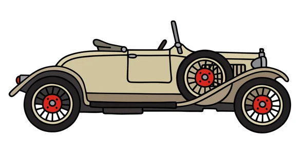 Vintage Creme Cabriolet — Stockvektor