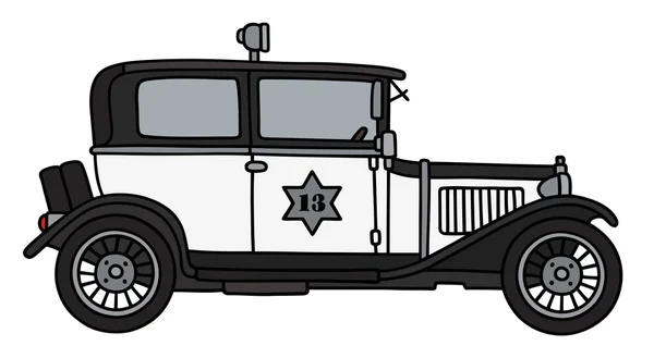 Винтажная полицейская машина — стоковый вектор