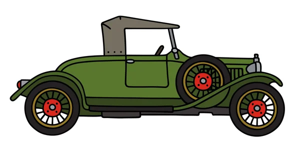 Vintage green roadster — Stock Vector