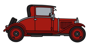 Vintage kırmızı araba