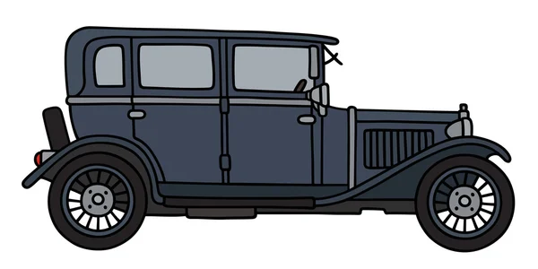 Dunkle Oldtimer-Limousine — Stockvektor