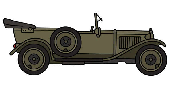 Vintage askeri cabrio — Stok Vektör