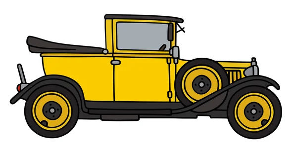 Vintage yellow car — Stock Vector