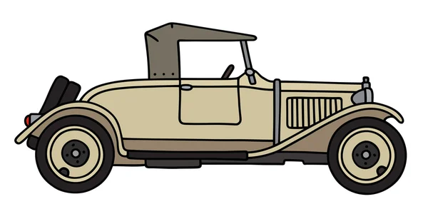 Vintage cream cabriolet — Stock Vector