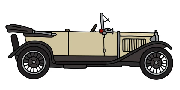 Cabriolet crema vintage — Vector de stock