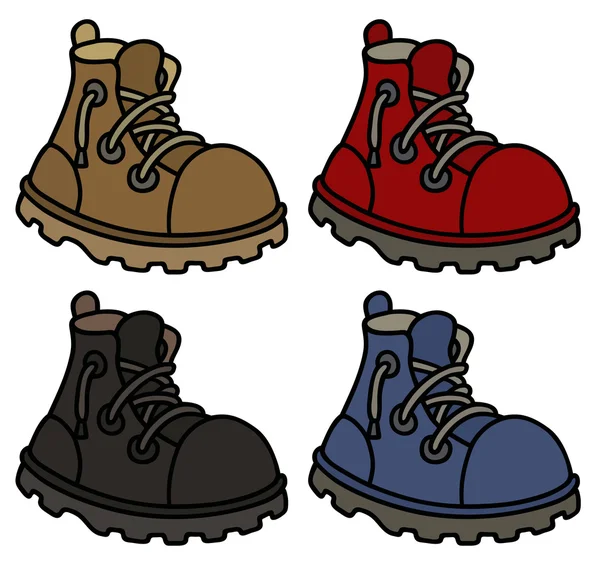 Botas de cuero de color divertido — Vector de stock