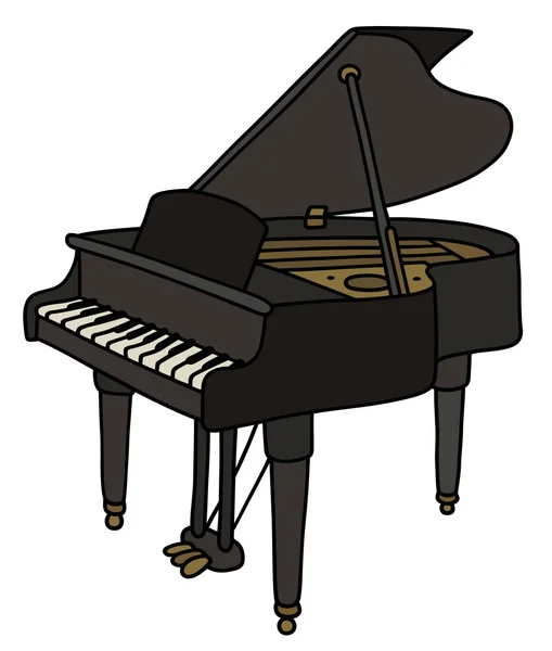 Černá grand piano — Stockový vektor