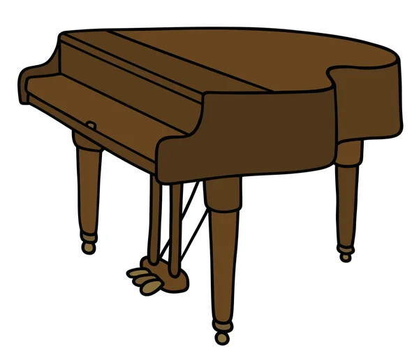 Pianoforte a coda marrone — Vettoriale Stock
