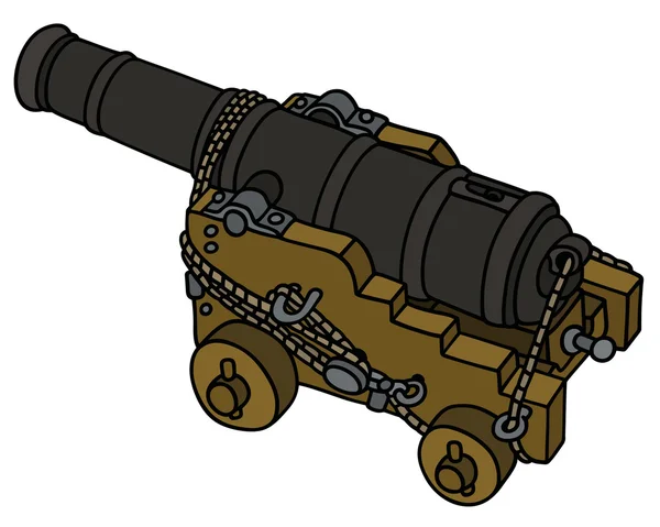 Histórico cañón naval — Vector de stock