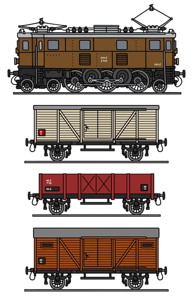 Alte elektrische Eisenbahn — Stockvektor