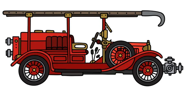 Винтажный пожарный грузовик — стоковый вектор