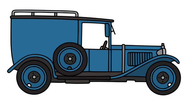 Vintage blue van — стоковый вектор