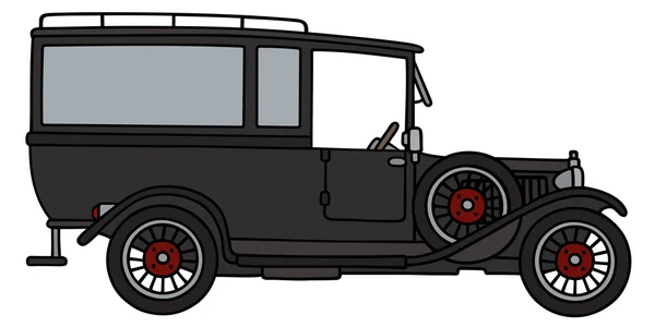 Vintage funeral vehicle — Stock Vector