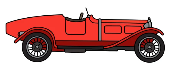 Vintage červené závodní auto — Stockový vektor