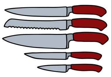 Mutfak bıçakları.