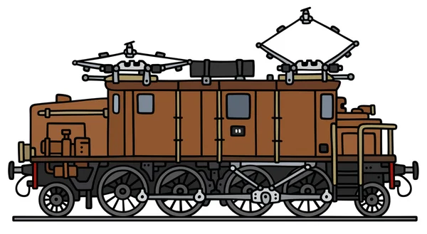 Oude elektrische locomotief — Stockvector