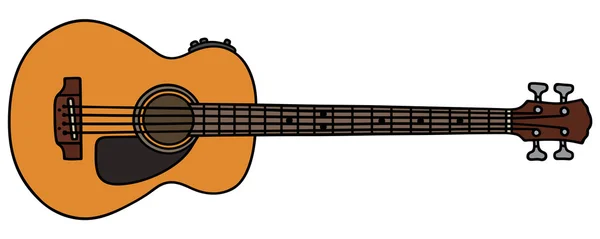 Guitare basse acoustique — Image vectorielle