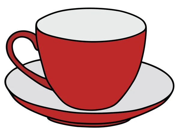 Rød og hvit kopp – stockvektor