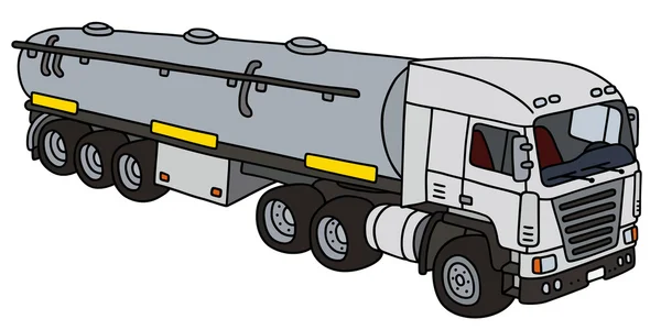 Біла напів-танкова вантажівка — стоковий вектор