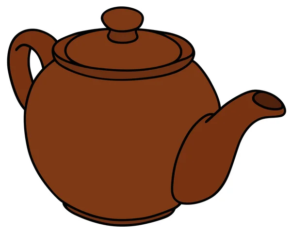 Pentola in ceramica marrone — Vettoriale Stock