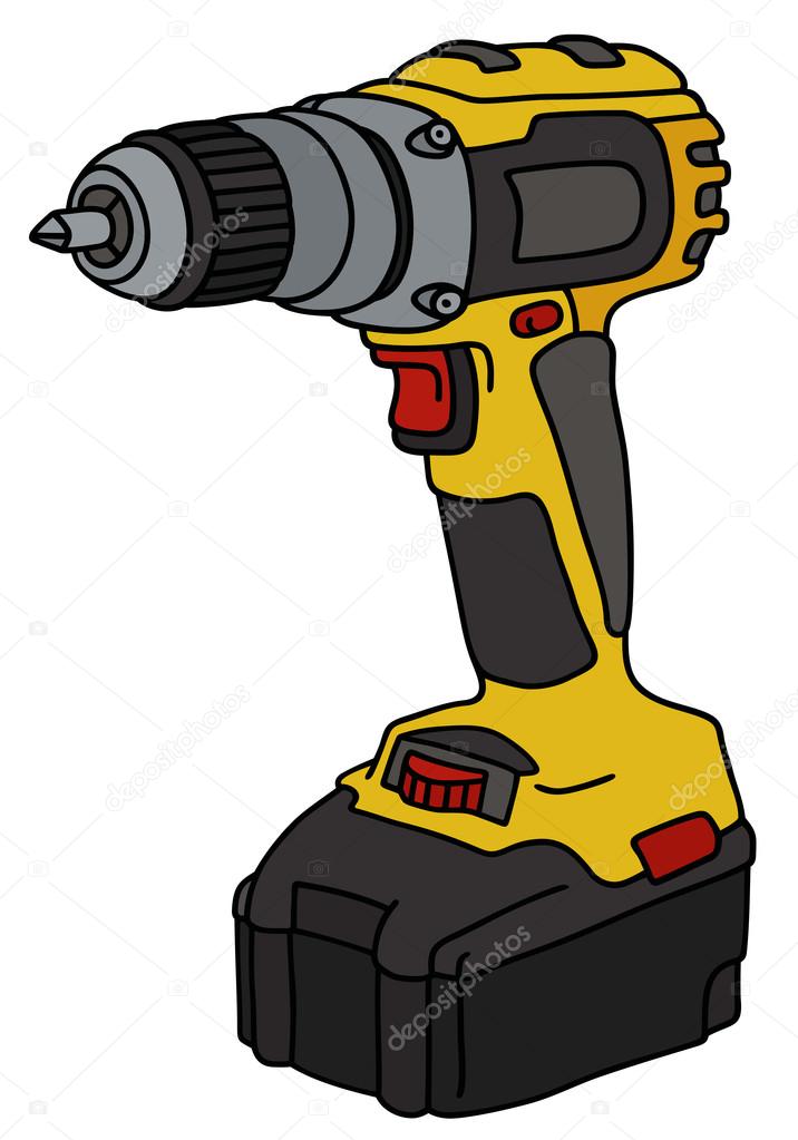 Yellow cordless screwdriver Stock Vector Image by ©2v 116499550
