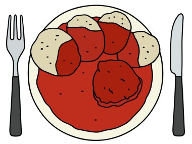 Domates soslu köfte
