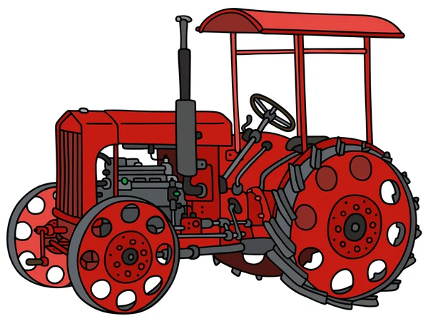 Vintage kırmızı traktör