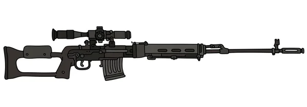 Чёрная снайперская винтовка — стоковый вектор