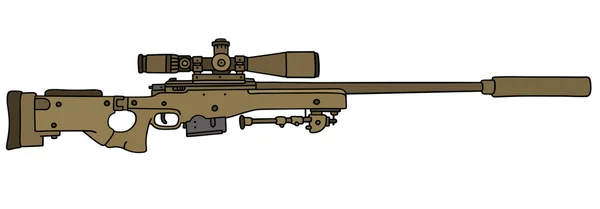 Sand sniper rifle — Stock Vector