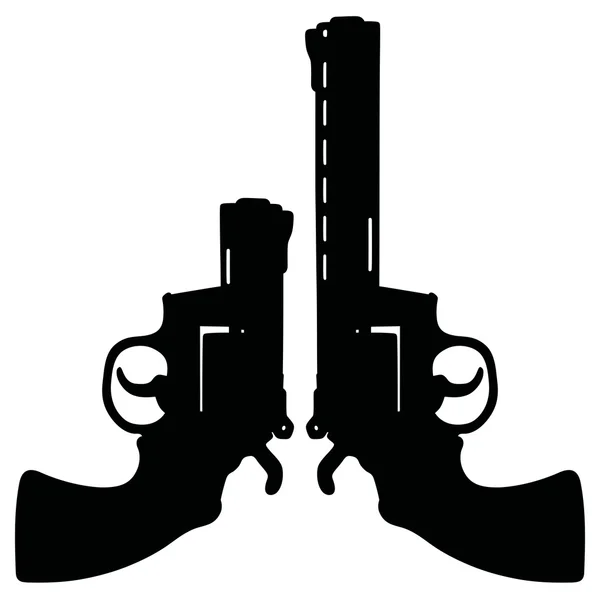 Short and long revolvers — Stock Vector