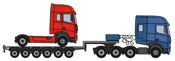 Ciężarówka na naczepa platforma — Wektor stockowy