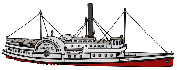 Vintage paddle steamer