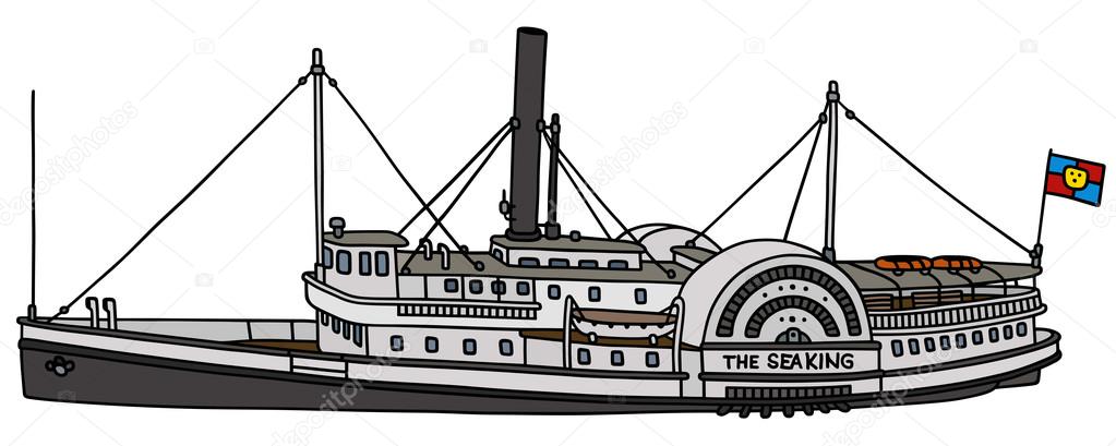 Vintage paddle steamer