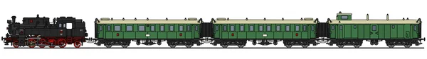 古老的蒸汽火车 — 图库矢量图片