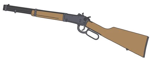 Desenho Mão Vetorizada Rifle Recente Winchester Repetindo — Vetor de Stock