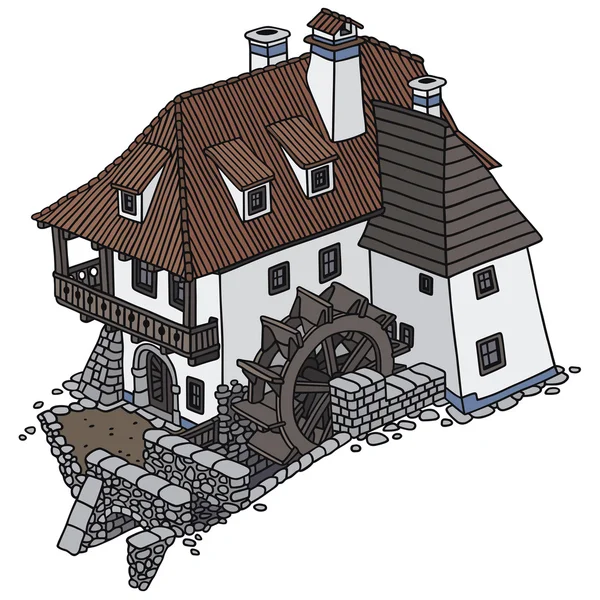Wassermühle — Stockvektor