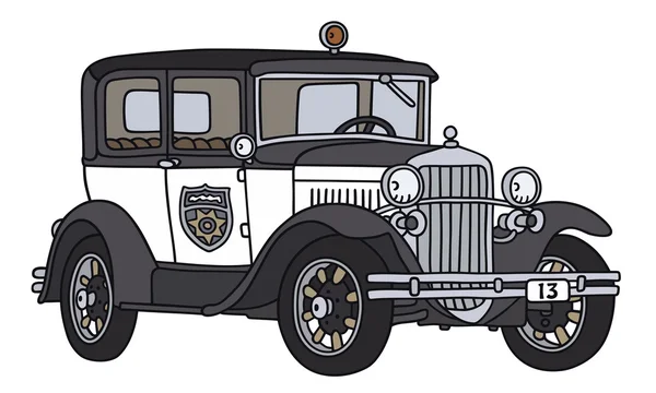 Viejo coche de policía — Vector de stock