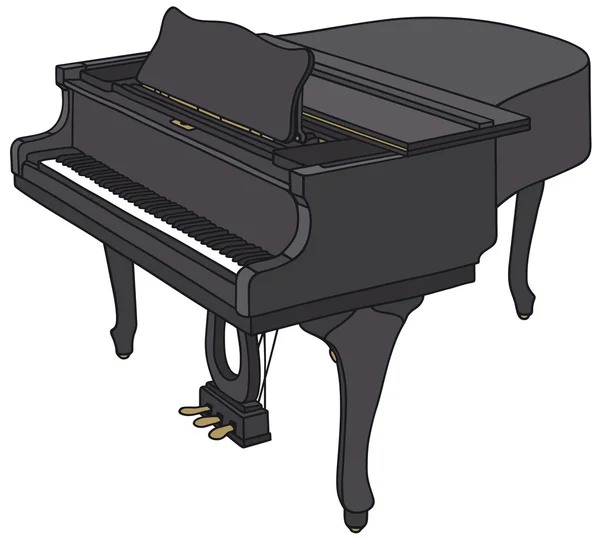 Piano noir — Image vectorielle