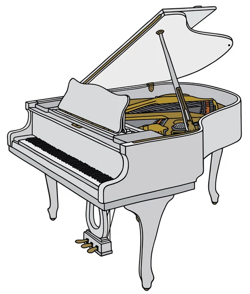 Piano à queue blanc — Image vectorielle