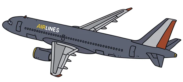 Verkehrsflugzeug — Stockvektor