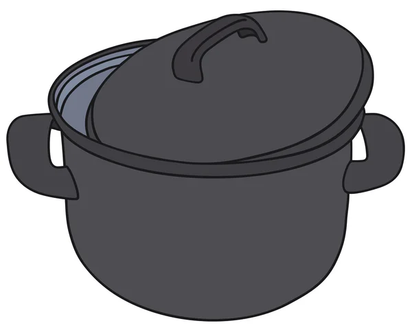 Klassieke zwarte pot — Stockvector