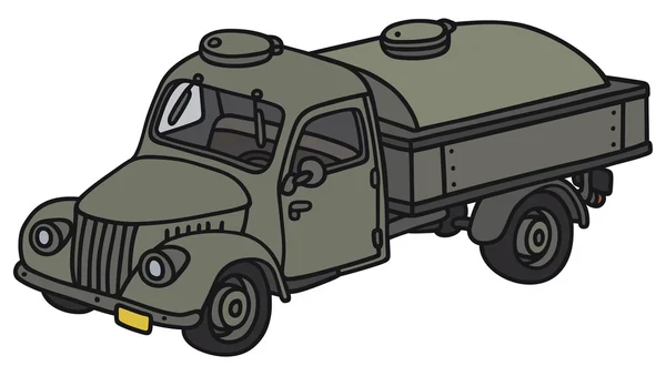 Old military tank truck — Stock Vector