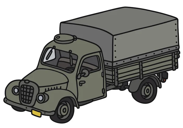 Oude militaire vrachtwagen — Stockvector