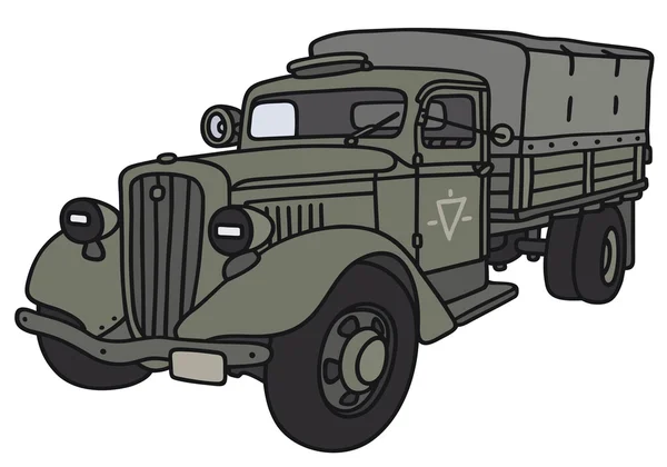 Caminhão militar velho — Vetor de Stock