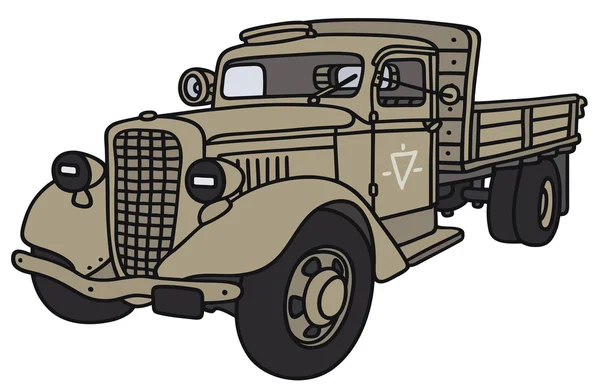 Caminhão militar velho — Vetor de Stock