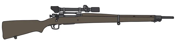 Vieux fusil militaire — Image vectorielle